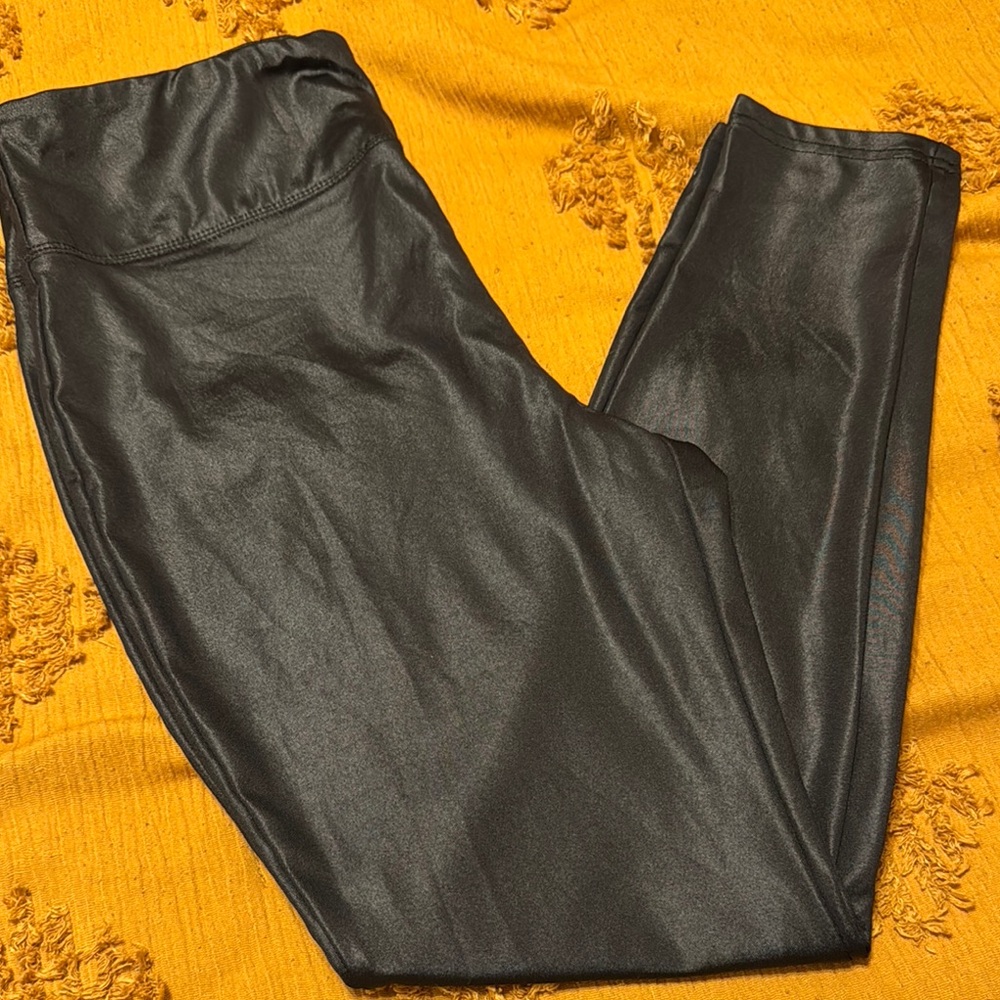 Black Faux Leather Leggings